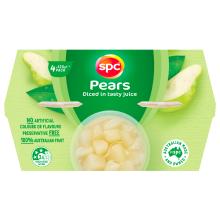 SPC Diced Pears In Juice 4 x 120g