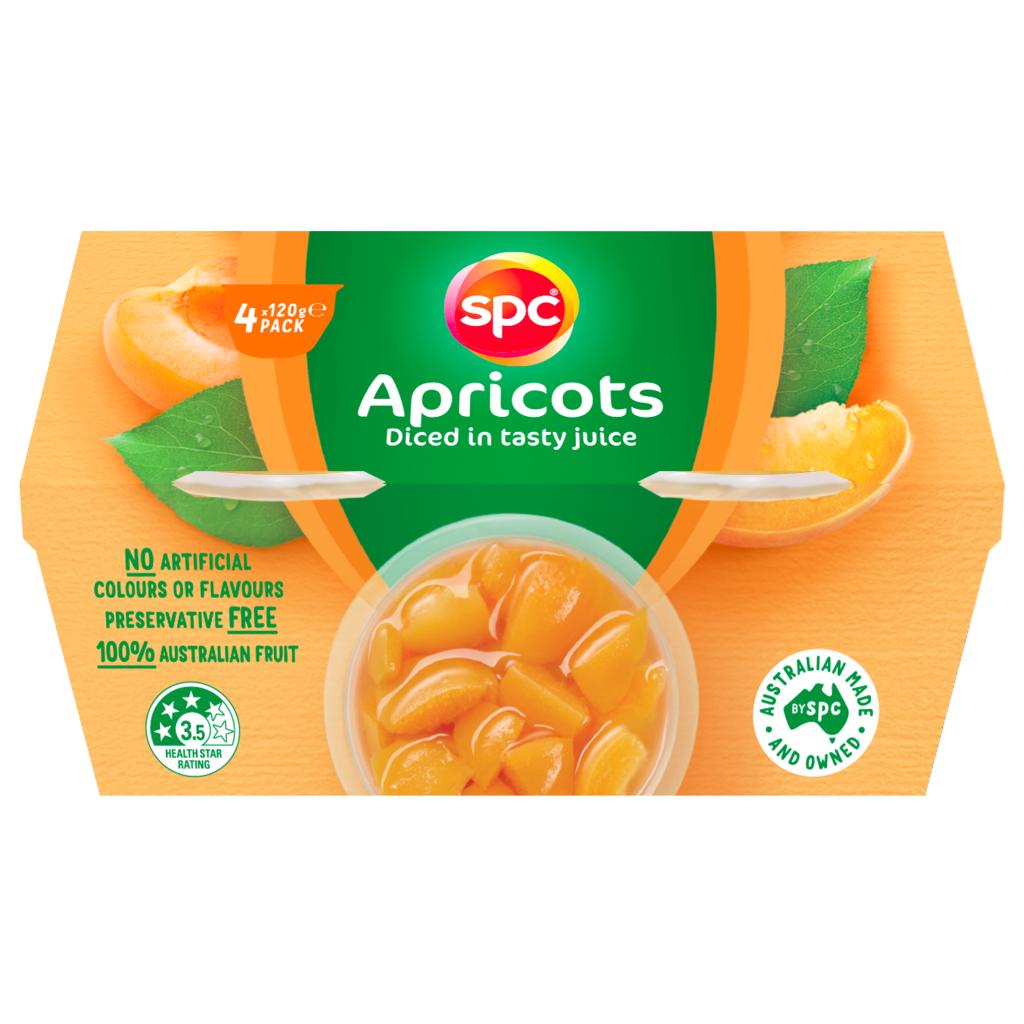 SPC Diced Apricots In Juice 4 x 120g