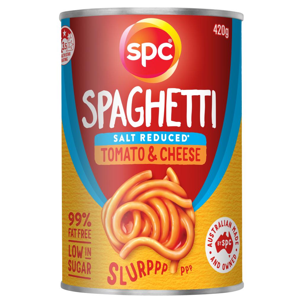 SPC Spaghetti Salt Reduced Tomato & Cheese 420g