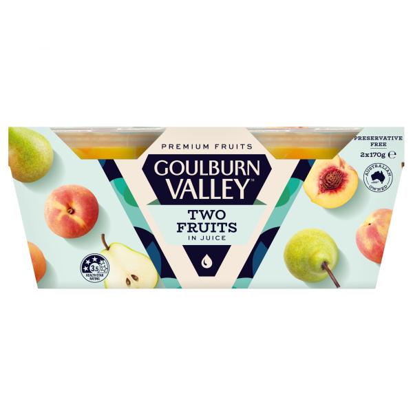 Goulburn Valley Two Fruits In Juice 2 x 170g