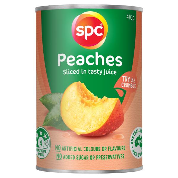 SPC Peaches Sliced 410g 