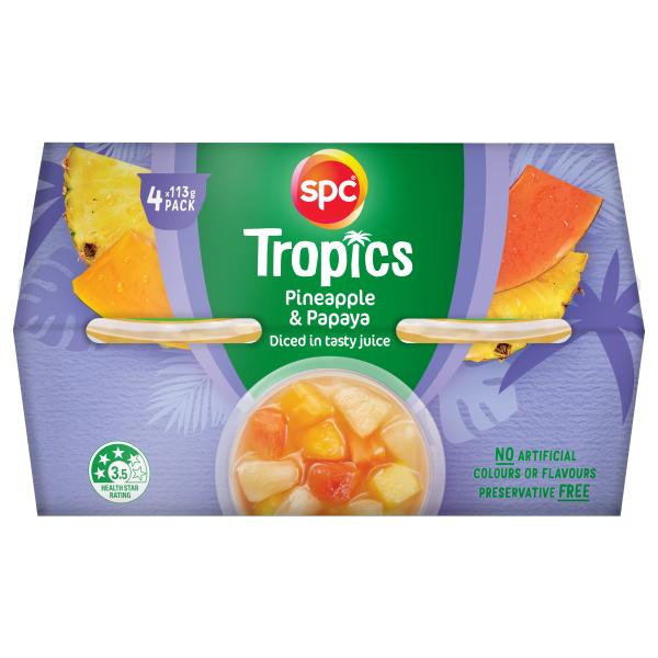 SPC Tropics Fruit Salad In Juice 4 x 113g