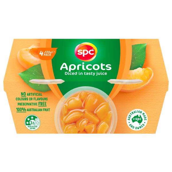 SPC Diced Apricots In Juice 4 x 120g